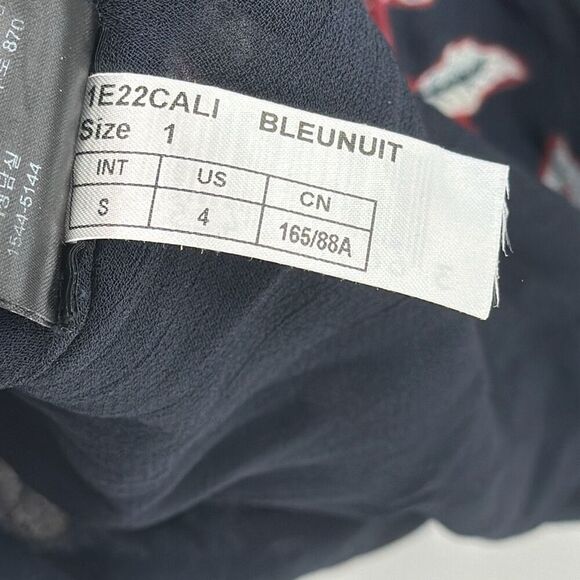 Ba&Sh Boho Blue Calix 3/4 Sleeve Pleated Tunic Mini Dress Small - Picture 13 of 15